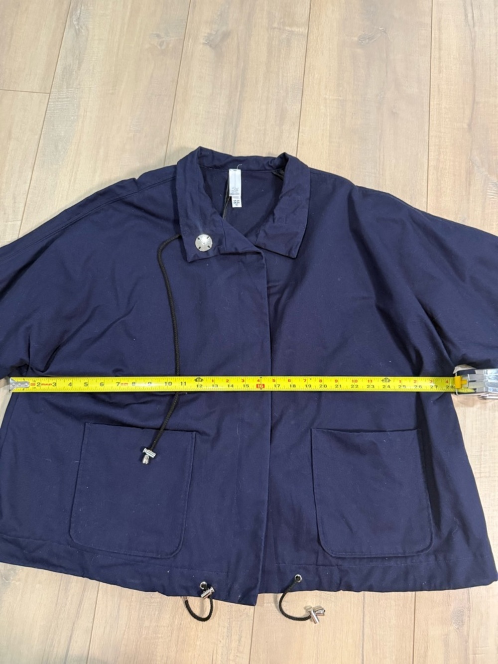 MarlaWynne Navy Drawstring Utility Jacket - Picture 4 of 7